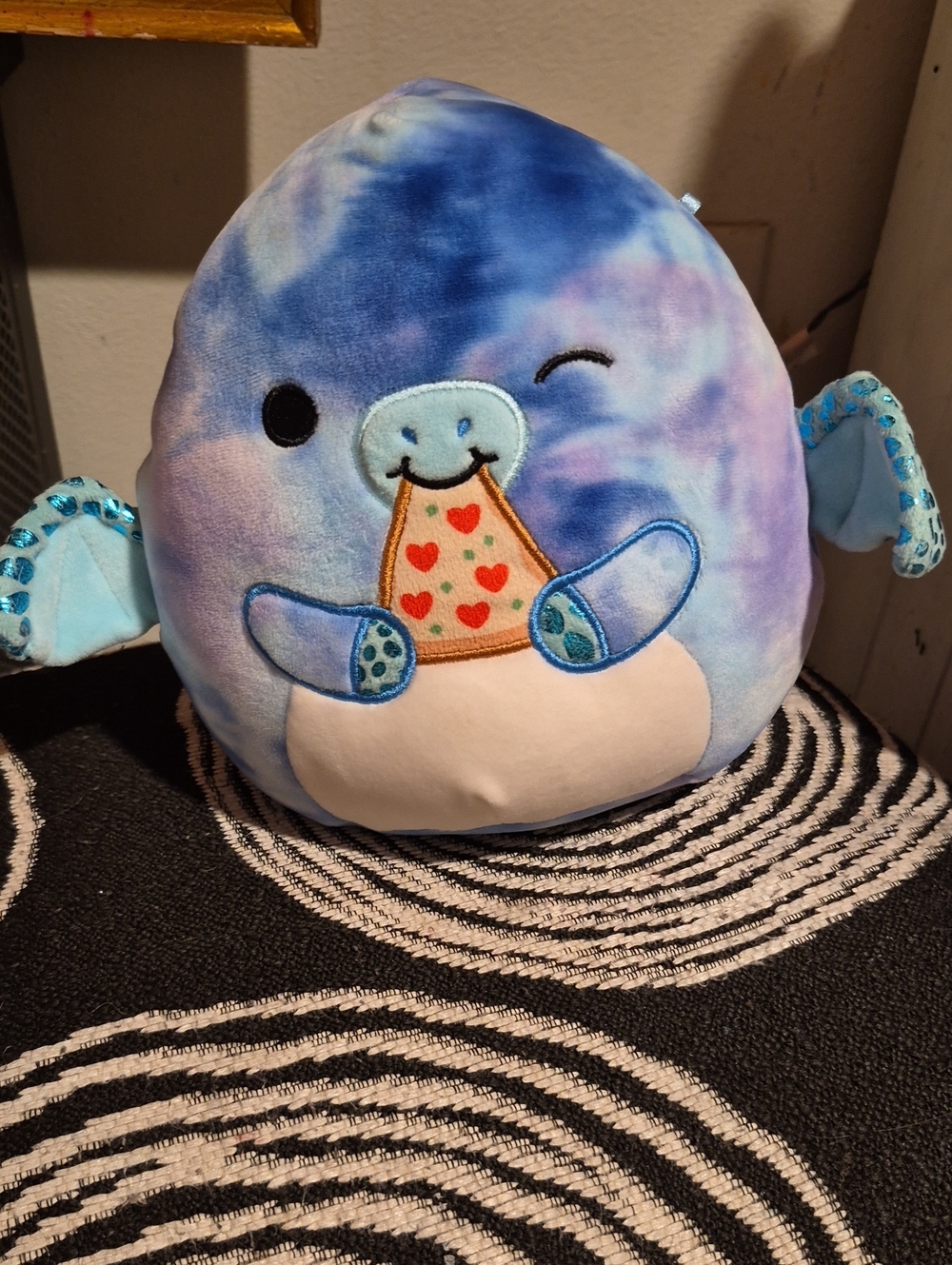 Squishmallows Blue Tie-Dye Narwhal Plush